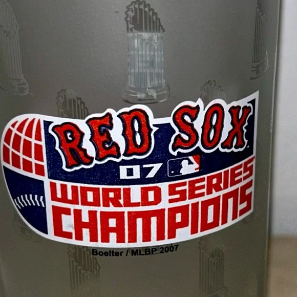 MLB Boston Red Sox 2007 World Champions Frosted Beer Mug Glass BOELTER - Picture 8 of 9